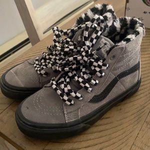 Lined sued boys vans high tops